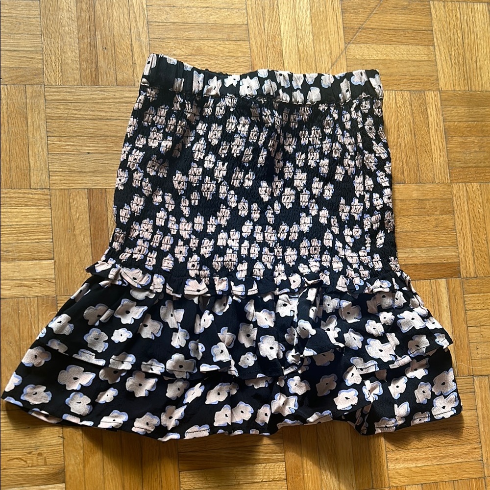 Floral Black and White Women's Skirt